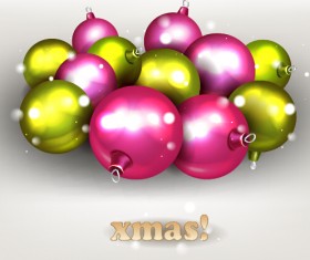 Sparkling baubles christmas vector design 01
