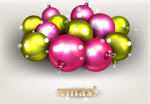 Sparkling baubles christmas vector design 01
