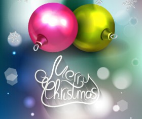 Sparkling baubles christmas vector design 02