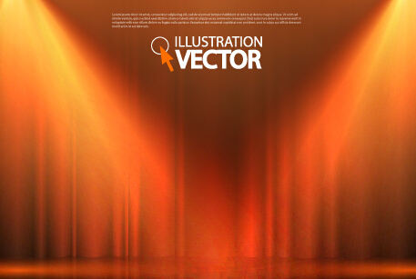 Stage curtain with light backgound illustration 02