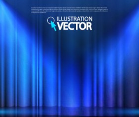 Stage curtain with light backgound illustration 03