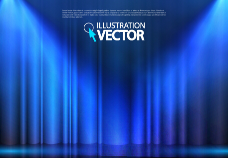 Stage curtain with light backgound illustration 03