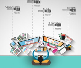 Team teamwork business template vector set 05