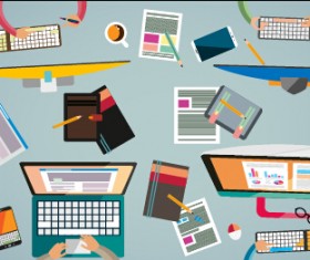 Team teamwork business template vector set 06