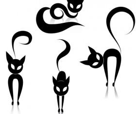 The offbeat cats vector design 02