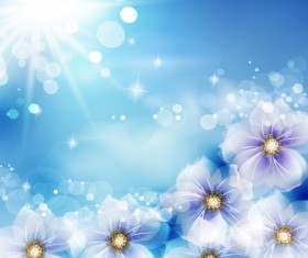 Transparent flower with sunlight vector