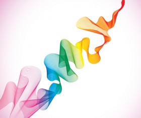 Transparent wave abstract background vector 01