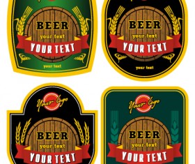 Vector beer labels retro style