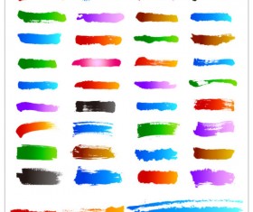 Vector brushes colored set