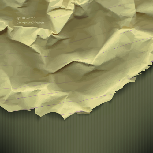 Vector crumpled paper background set 07
