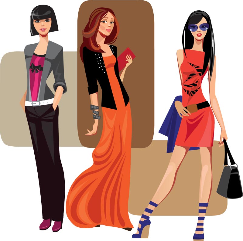 fashion design illustration vector free download