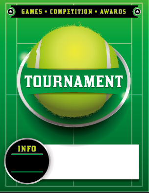 Vector poster sports tournament design set 03