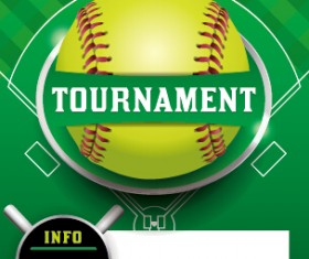 Vector poster sports tournament design set 05