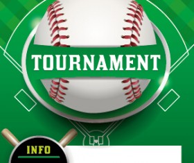 Vector poster sports tournament design set 07