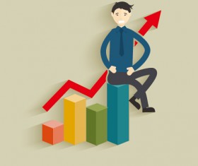 Vector set of businessman design elements 01