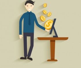 Vector set of businessman design elements 04