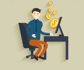 Vector set of businessman design elements 09