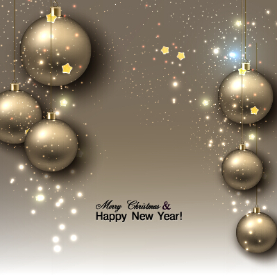 Vector xmas with new year art background set 01