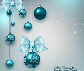 Vector xmas with new year art background set 08