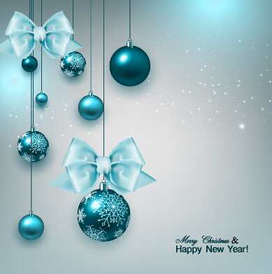 Vector xmas with new year art background set 08