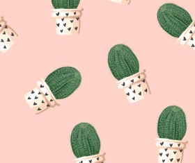 Vintage plant seamless pattern vectors 01