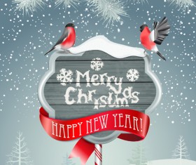 Winter christmas and new year frame backgrounds 03