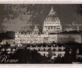 World famous buildings blur vector set 03