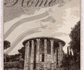 World famous buildings blur vector set 06