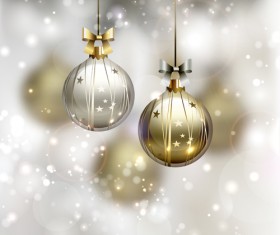 Xmas baubles shiny holiday background art 01