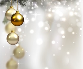 Xmas baubles shiny holiday background art 02