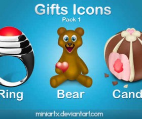 Gifts icons pack