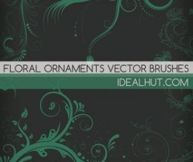 5 Floral Ornaments Set of vector Photoshop Brushes
