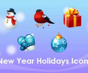 New Year Holidays icons