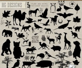 Plants And Animals Photoshop Brushes