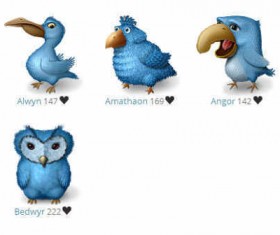 Ugly Birds icons for Twitter