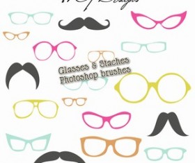 Photoshop Brushes Glasses and Staches