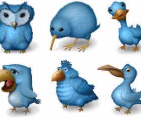 Ugly Birds icons for Twitters