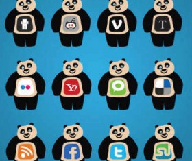 Panda Social Network icons