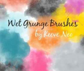 Wet Grunge Brushes Set
