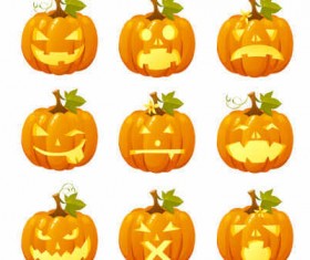 Halloween icons vector material
