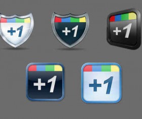 5 Free Google +1 icons