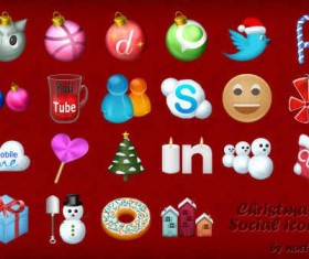 Christmas gift social icons