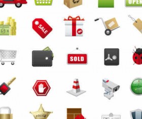 Christmas presents icons vector