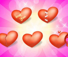 Heart Valentine Day icons