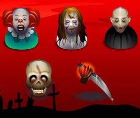Halloween icons Set
