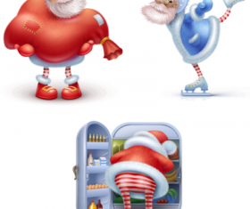 Happy Santas icons