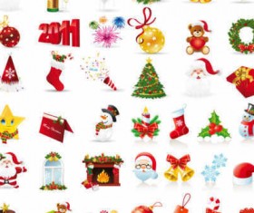 Free christmas icons vector