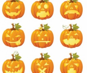 Free Vector Halloween Pumpkin Smileys