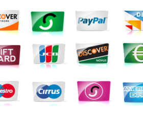 Credit cards and payment icon set