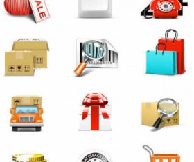 vector cartoon Christmas icons